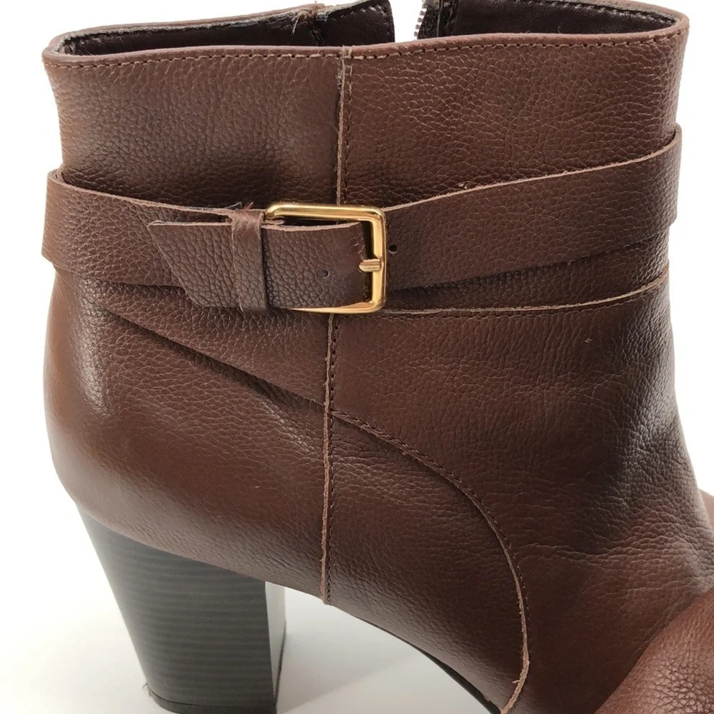 Cole Haan Signature Grand OS Booties Size 11B (H15-BR W02757 11B) Golden Buckle